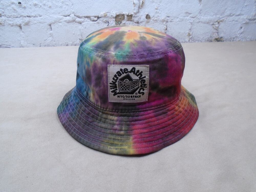 Milkcrate Athletics Tie Dye Bucket Hat Teal Purple Black Yellow